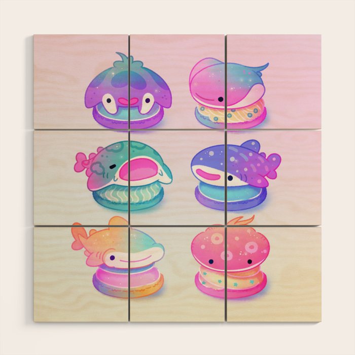 Sea macaron Wood Wall Art Gallery Image 1