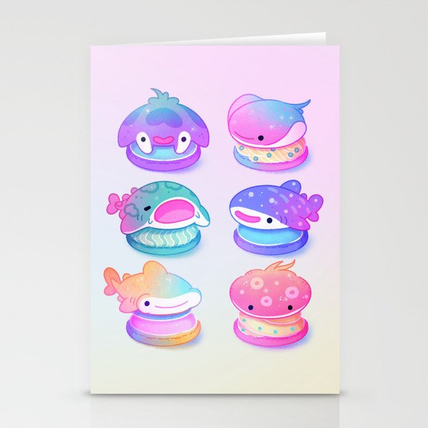 Sea macaron Stationery Card Gallery Image 1