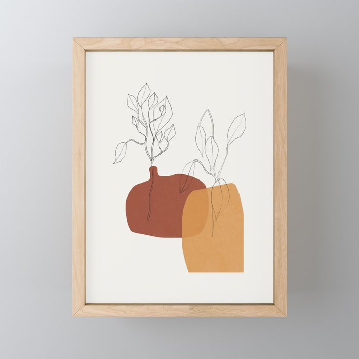 Vases Home Plants Mini Art Print Gallery Image 1
