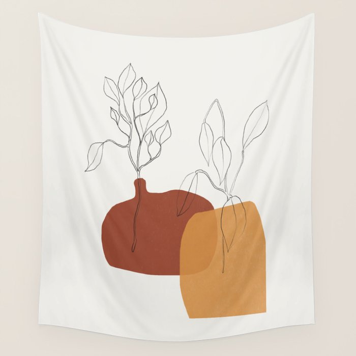 Vases Home Plants Wall Tapestry Gallery Image 1