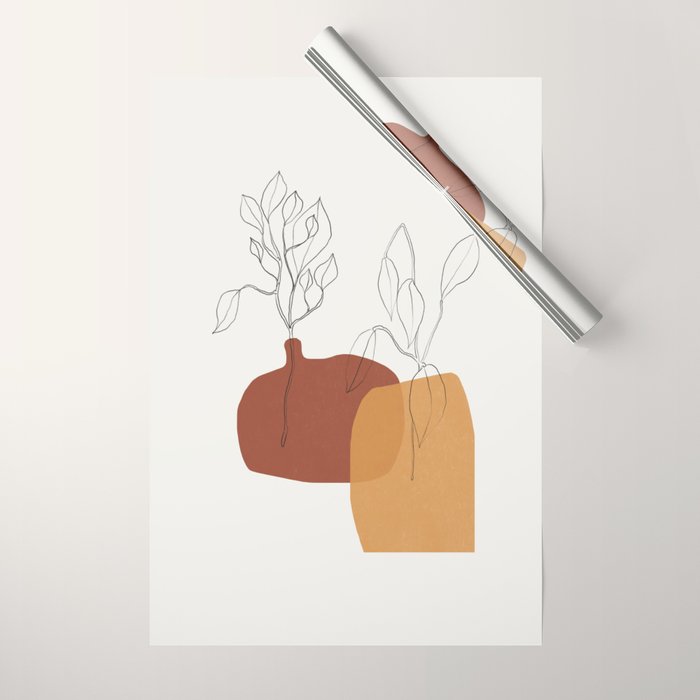 Vases Home Plants Wrapping Paper Gallery Image 1