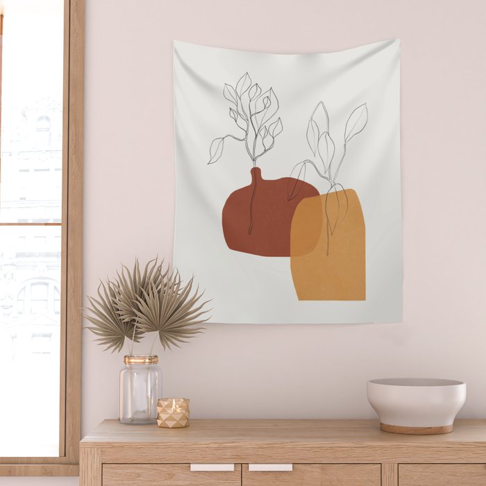 Vases Home Plants Wall Tapestry Gallery Image 2