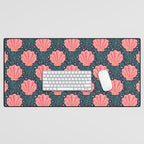 Seashell - pink and blue Desk Mat Gallery Image 1