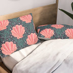 Seashell - pink and blue Pillow Sham Gallery Image 2