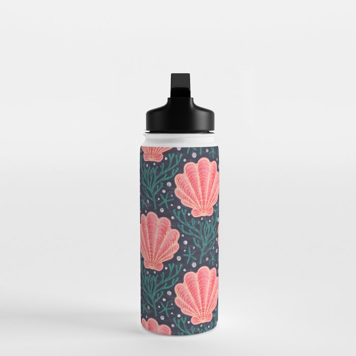 Seashell - pink and blue Water Bottle Gallery Image 3