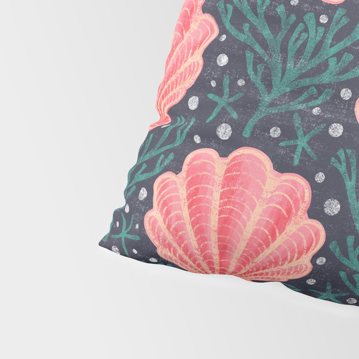 Seashell - pink and blue Pillow Sham Gallery Image 4