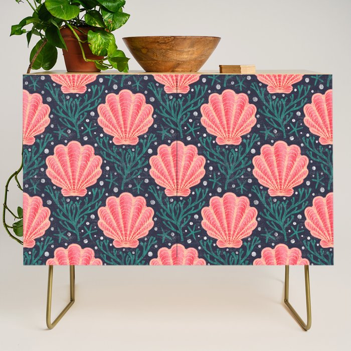 Seashell - pink and blue Credenza Gallery Image 1