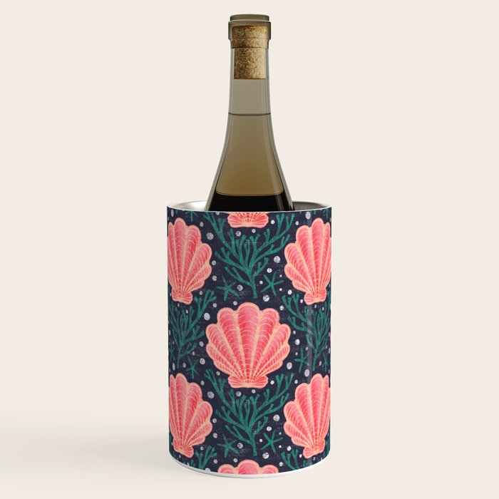 Seashell - pink and blue Wine Chiller Gallery Image 1