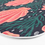 Seashell - pink and blue Bath Mat Gallery Image 3