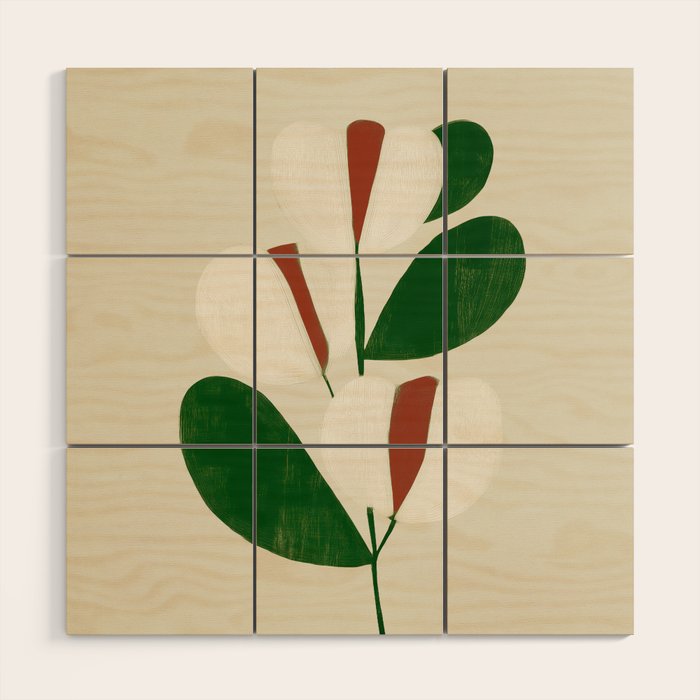 Winter Petals Wood Wall Art Gallery Image 1