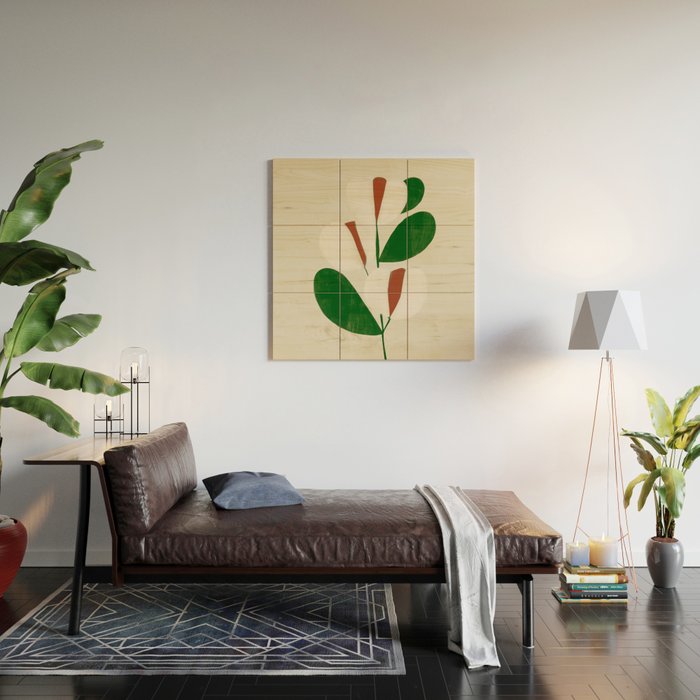 Winter Petals Wood Wall Art Gallery Image 2