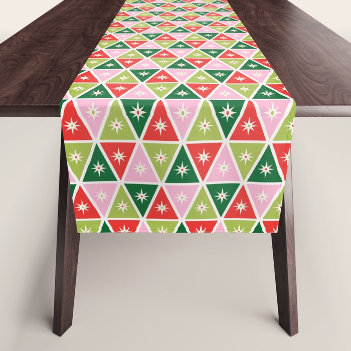 Retro Christmas Triangles Table Runner Gallery Image 1