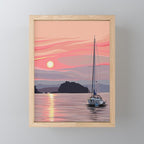 Smooth Sailboat Sunset Mini Art Print Gallery Image 1