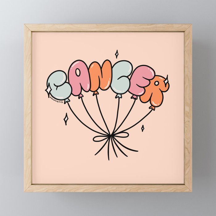 Cancer Zodiac Balloons Mini Art Print Gallery Image 1
