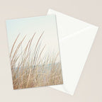 Beach Grass Photography, Calming Coastal Photo Print, Relaxing Beach House Photograph, Seaside Photo Stationery Card Gallery Image 2
