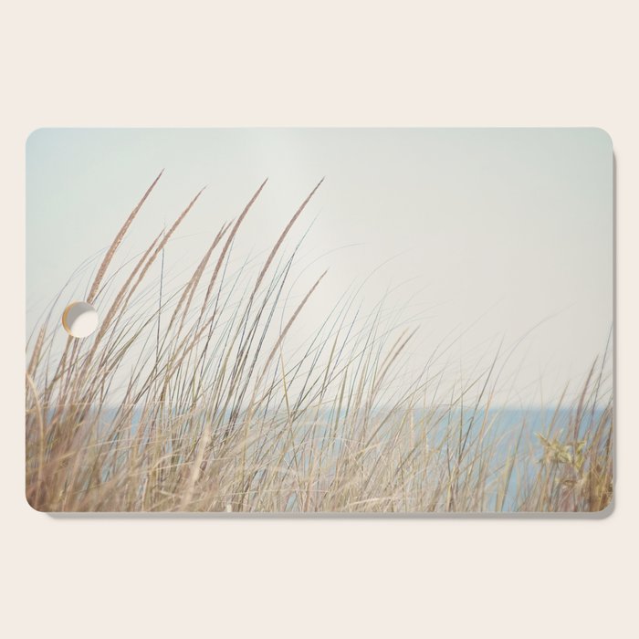 Beach Grass Photography, Calming Coastal Photo Print, Relaxing Beach House Photograph, Seaside Photo Cutting Board Gallery Image 1