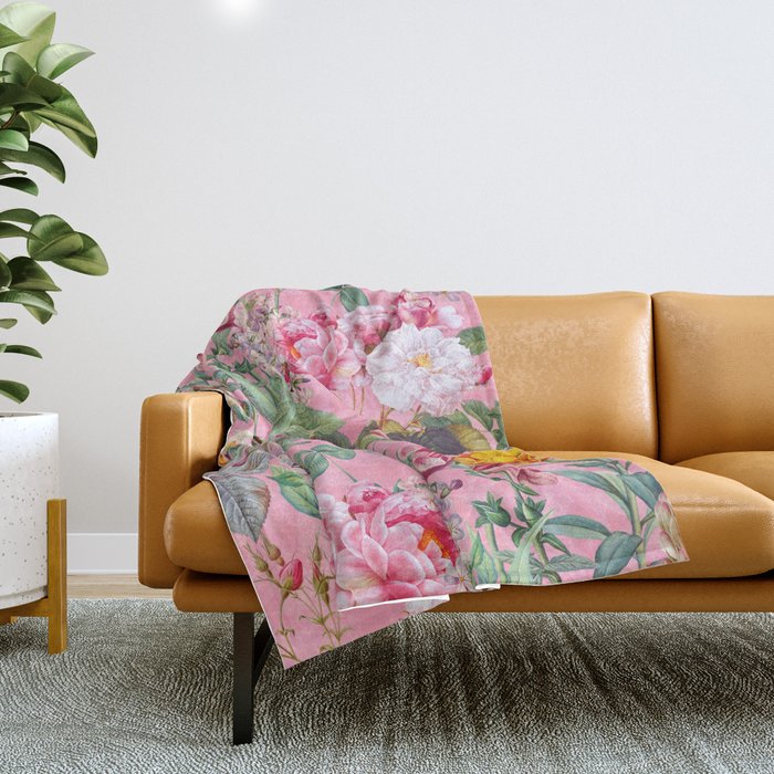 Chintzy Florals IV Throw Blanket Gallery Image 1