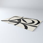 Black Twist 1 - Modern Art Print Rug Gallery Image 3