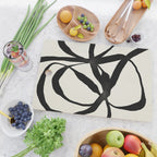 Black Twist 1 - Modern Art Print Cutting Board Gallery Image 2