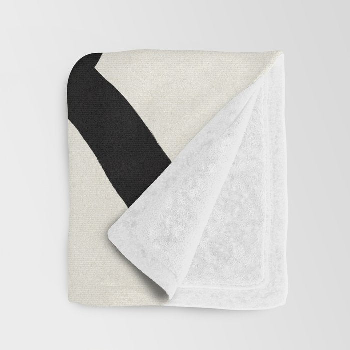 Black Twist 1 - Modern Art Print Throw Blanket Gallery Image 3