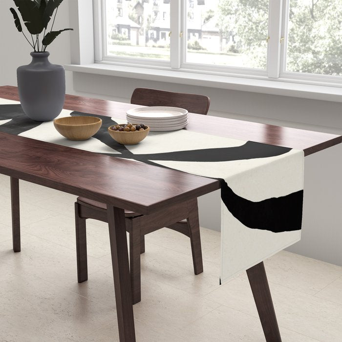 Black Twist 1 - Modern Art Print Table Runner Gallery Image 2