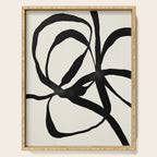 Black Twist 1 - Modern Art Print Serving Tray Gallery Image 1