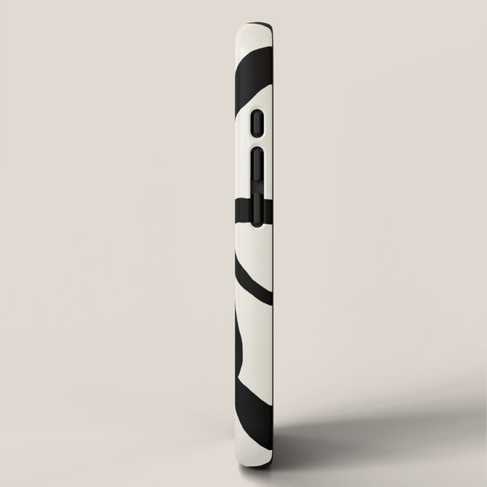 Black Twist 1 - Modern Art Print iPhone Case Gallery Image 2