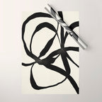 Black Twist 1 - Modern Art Print Wrapping Paper Gallery Image 1