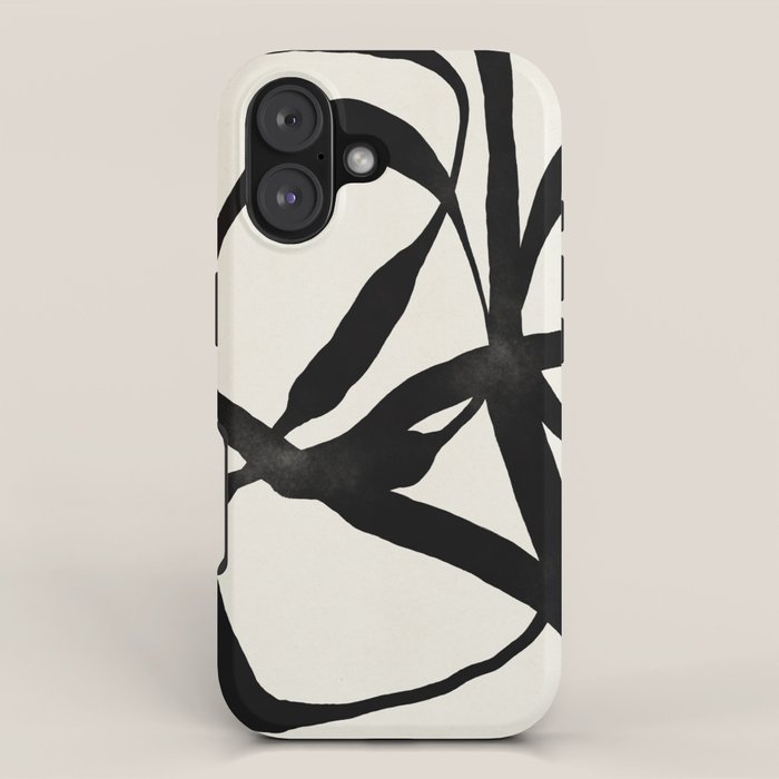 Black Twist 1 - Modern Art Print iPhone Case Gallery Image 1