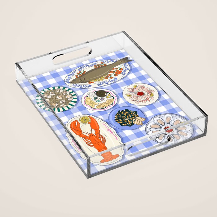 Seafood Feast Tablescape Acrylic Tray Gallery Image 1