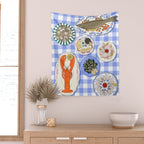 Seafood Feast Tablescape Wall Tapestry Gallery Image 2