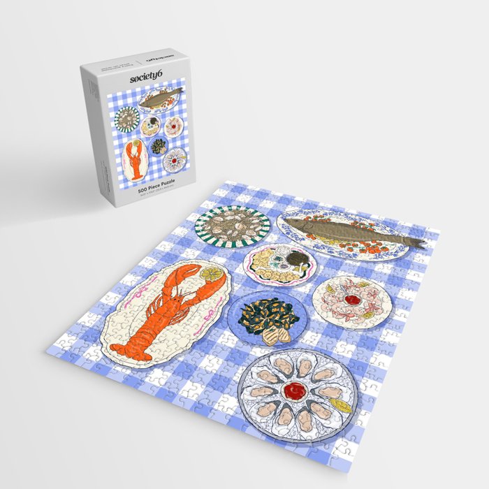 Seafood Feast Tablescape Jigsaw Puzzle Gallery Image 2