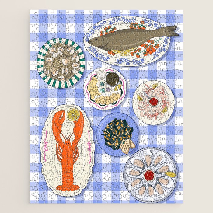 Seafood Feast Tablescape Jigsaw Puzzle Gallery Image 1