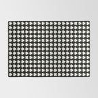 Clovers II Black and White Botanical Pattern Rug Gallery Image 2