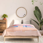 Vote Hand Lettering on Peach Watercolor Background Comforter Gallery Image 3
