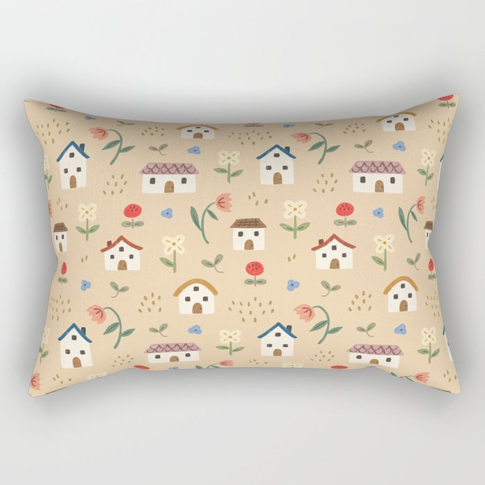 Flower Neighbors Rectangular Pillow Gallery Image 1