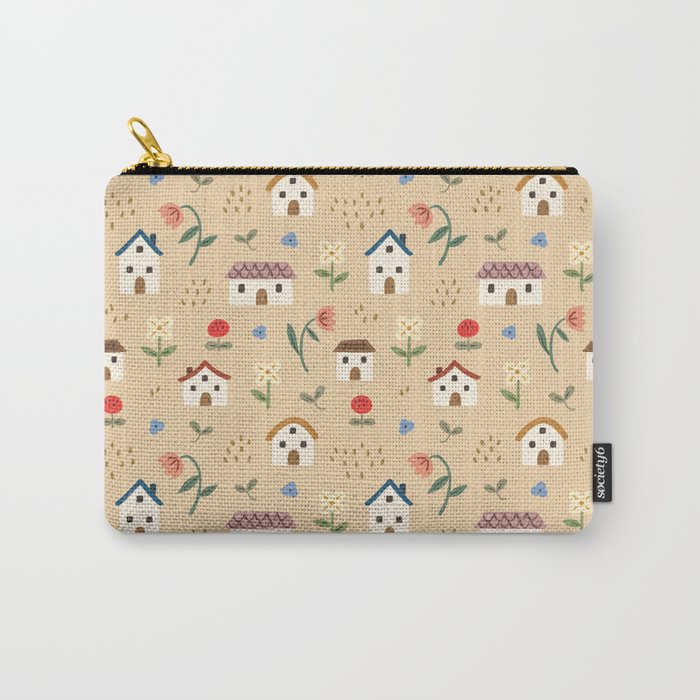 Flower Neighbors Carry All Pouch Gallery Image 1