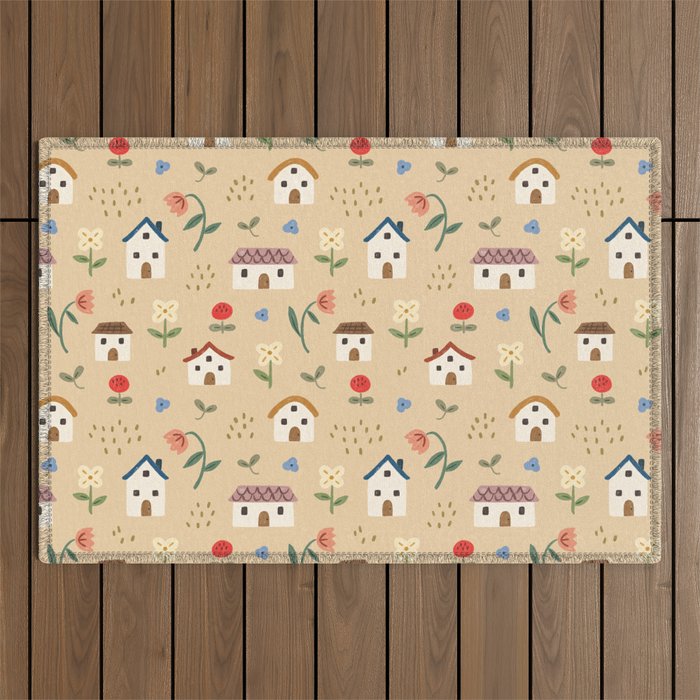Flower Neighbors Outdoor Rug Gallery Image 1