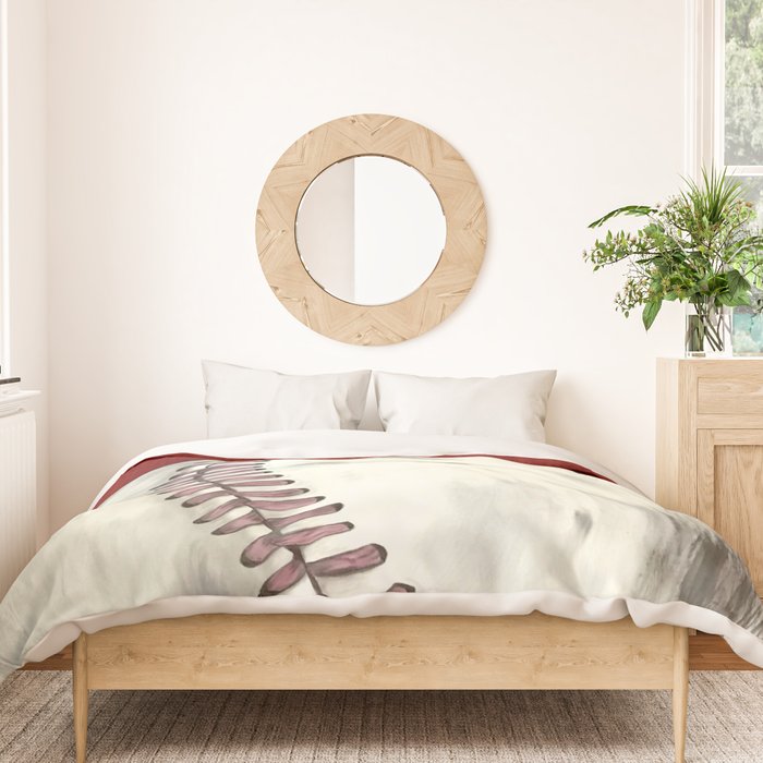 Vintage Baseball Art Duvet Cover Gallery Image 3