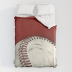 Vintage Baseball Art Duvet Cover Gallery Image 6