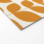 Danish Pattern Orange Mid Century Modern Welcome Mat Gallery Image 2
