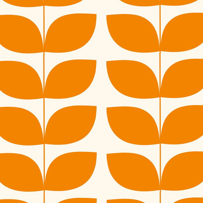 Danish Pattern Orange Mid Century Modern Coffee Mug Gallery Image 2