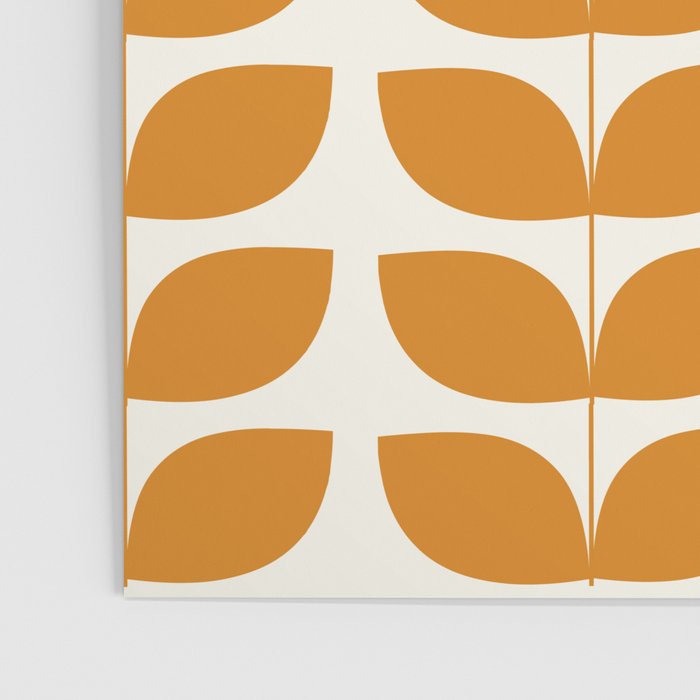 Danish Pattern Orange Mid Century Modern Poster Gallery Image 3