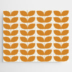 Danish Pattern Orange Mid Century Modern Jigsaw Puzzle Gallery Image 1