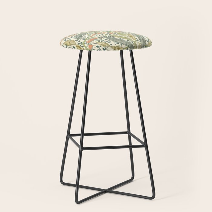 William Morris style lily of the valley light Stool Gallery Image 1