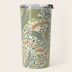 William Morris style lily of the valley light Travel Mug Gallery Image 2