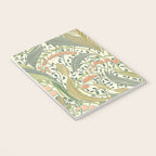 William Morris style lily of the valley light Notebook Gallery Image 3