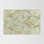 William Morris style lily of the valley light Rug Gallery Image 2