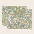 William Morris style lily of the valley light Placemat Gallery Image 1
