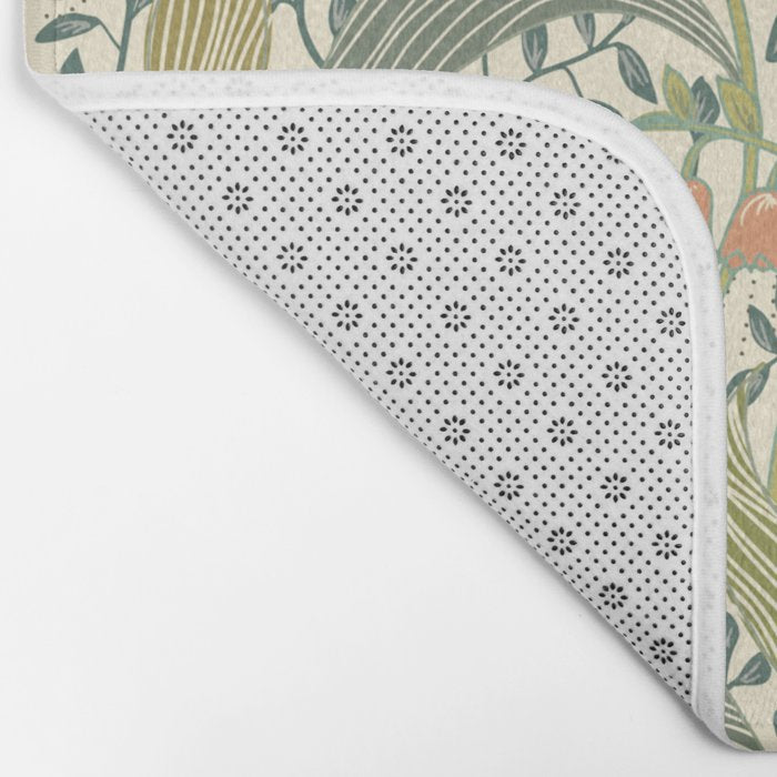 William Morris style lily of the valley light Bath Mat Gallery Image 2